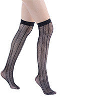 felicity womens knee high fishnet patterned trouser socks dress socks